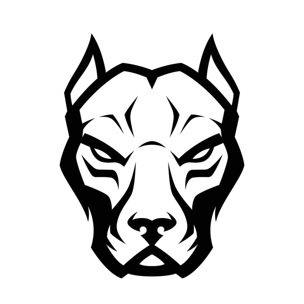Angry PitBull vector logo