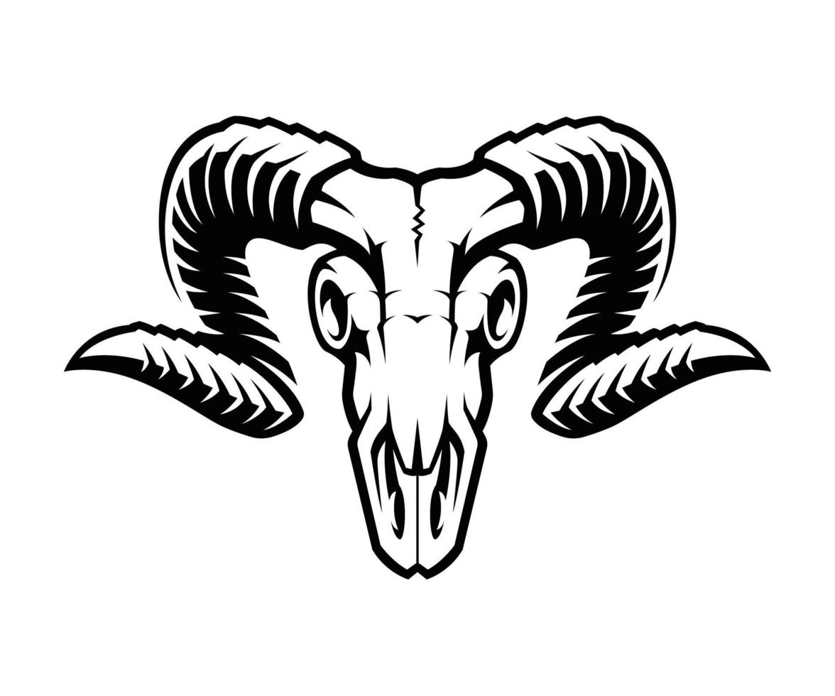Ram Skull Logo vector