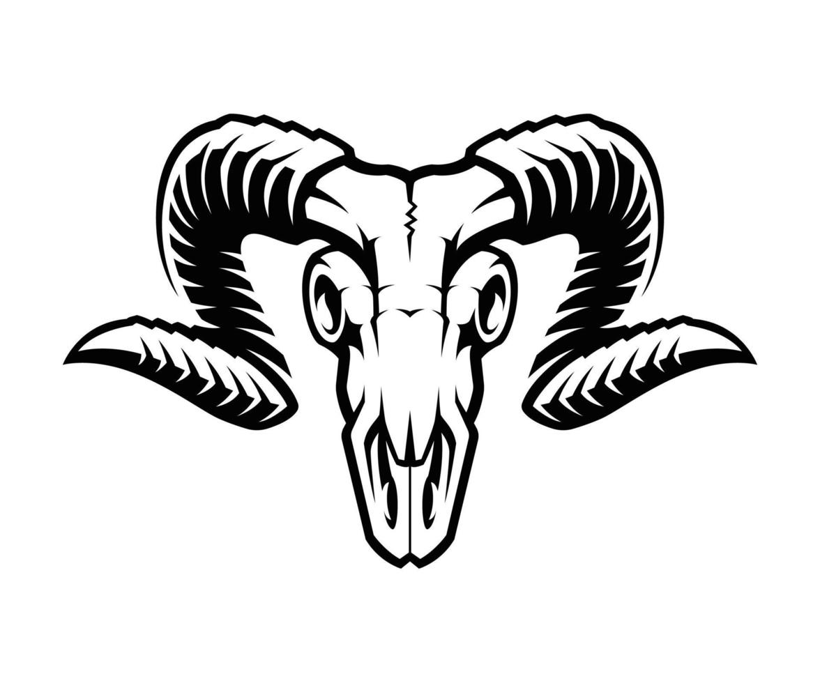 Ram Skull Logo vector