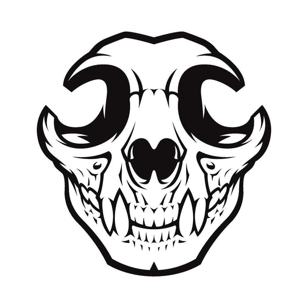 Cat Skull Vector