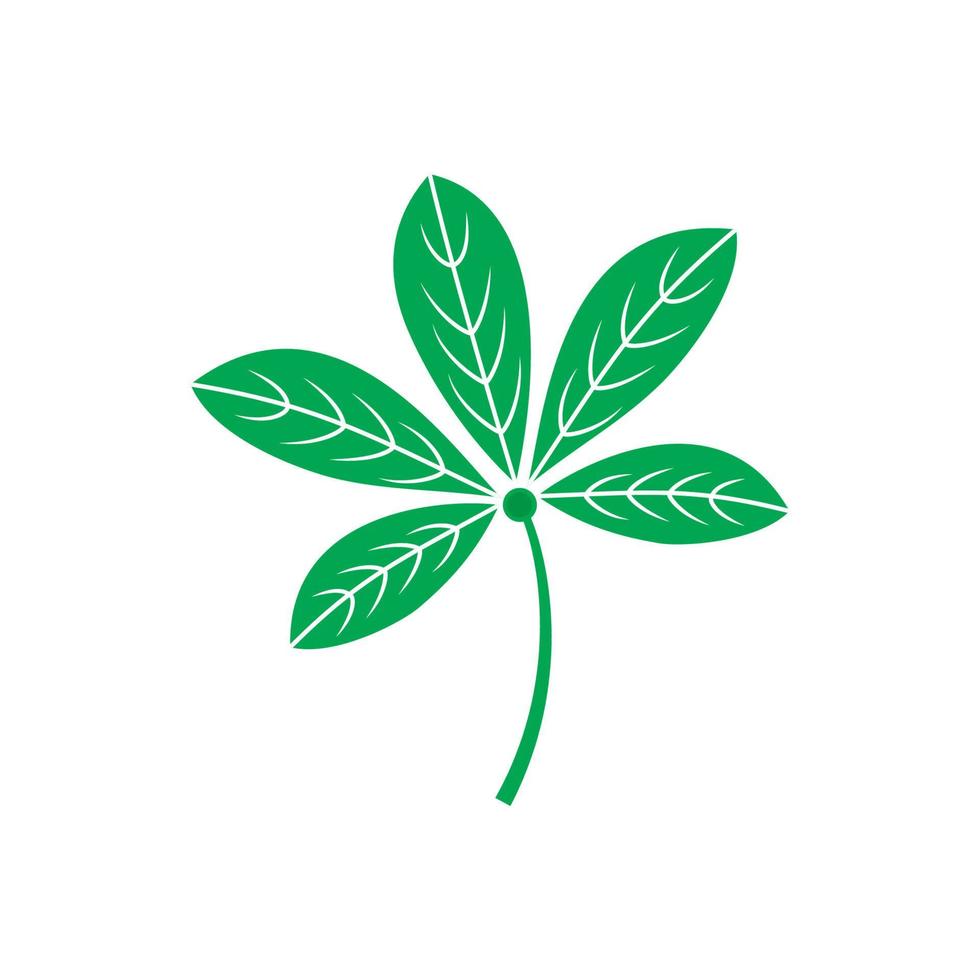 Green leaf ecology nature element vector icon
