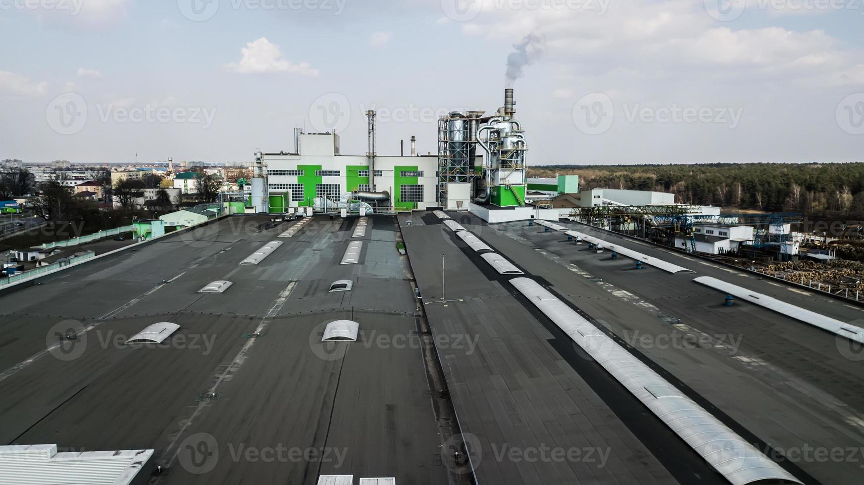 production building top view from the quadcopter photo