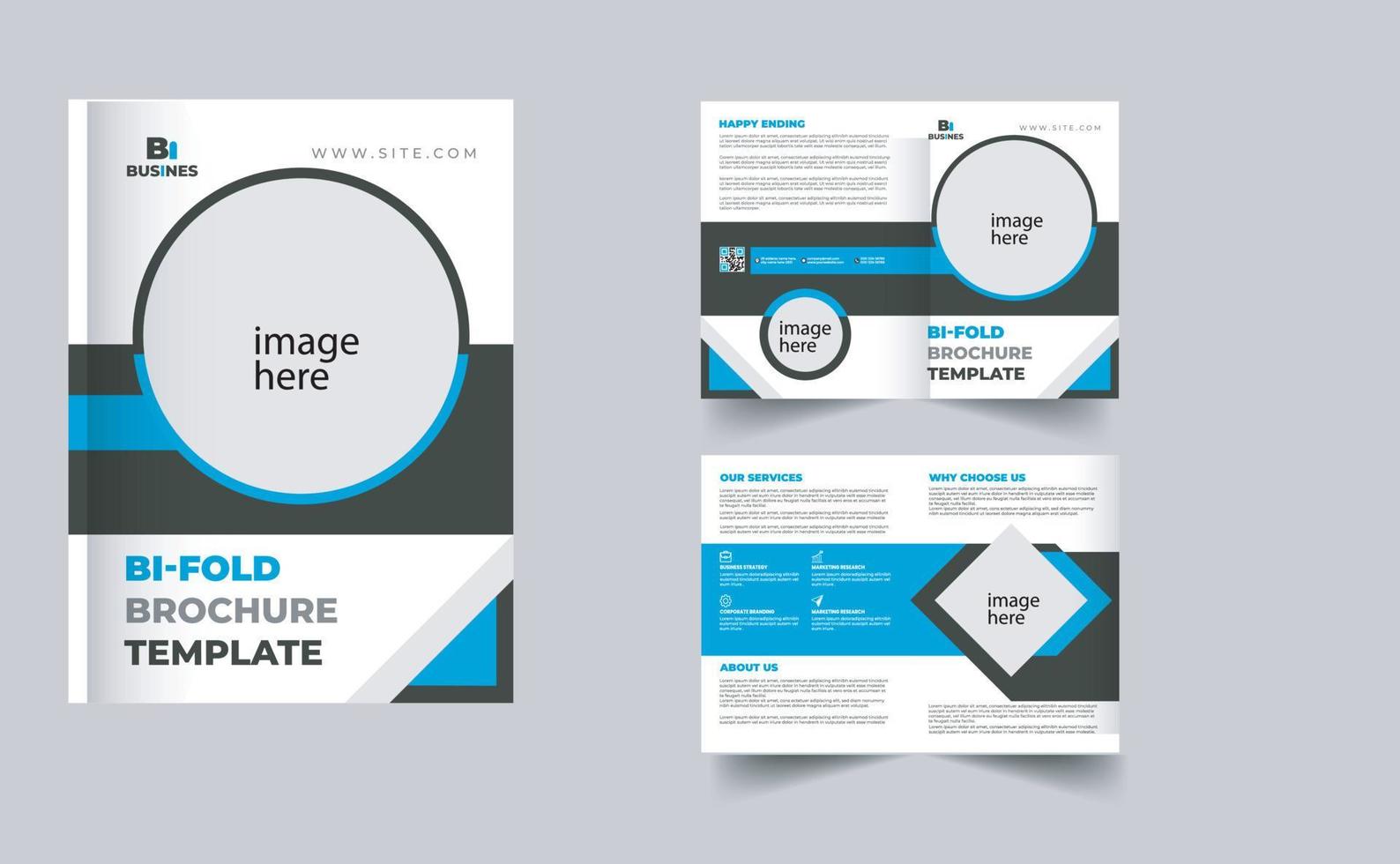 Corporate Bi-Fold Brochure vector