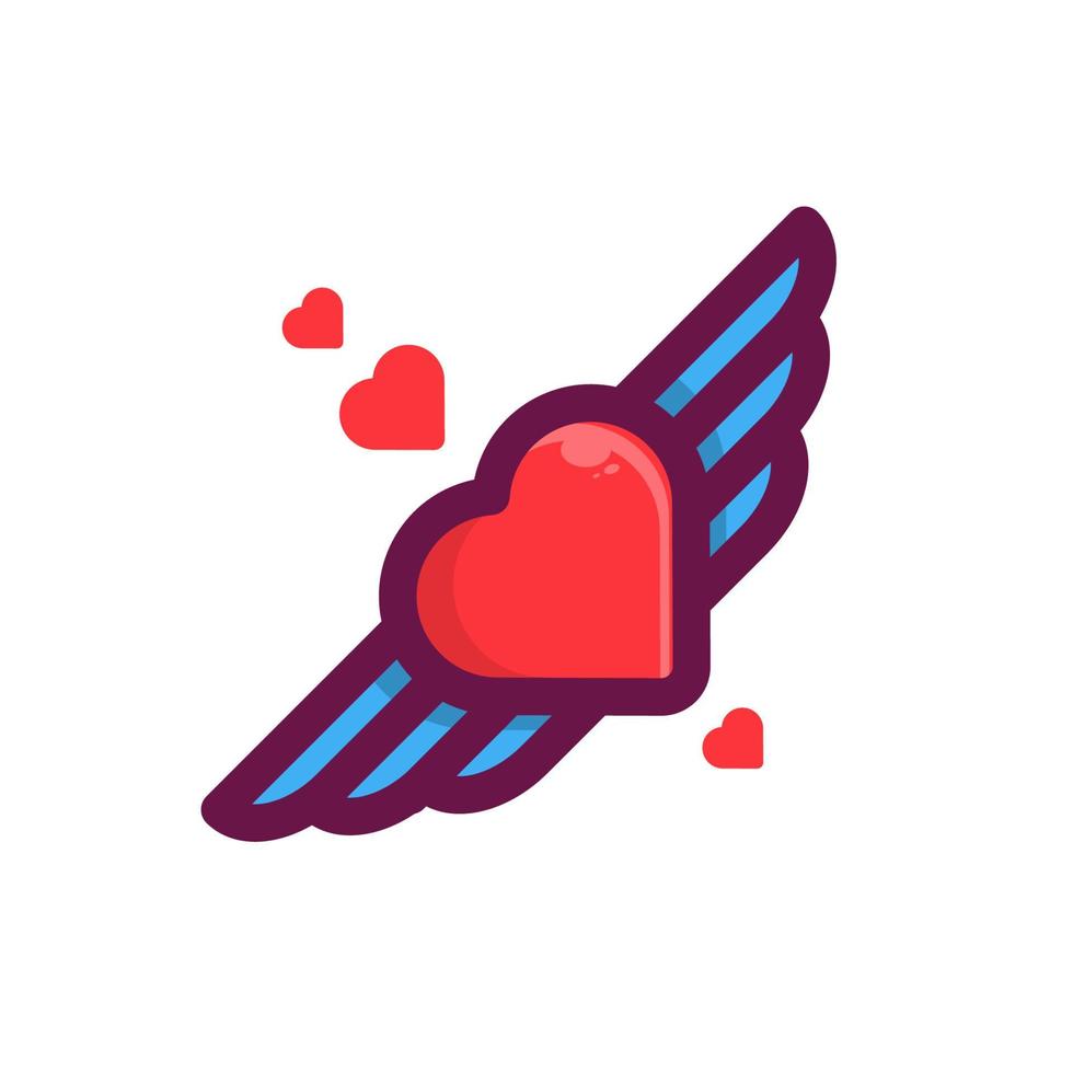 Flying Heart Illustration vector