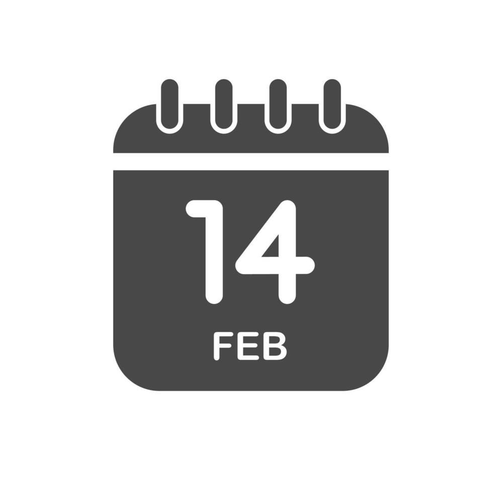 Valentine Day Calendar vector