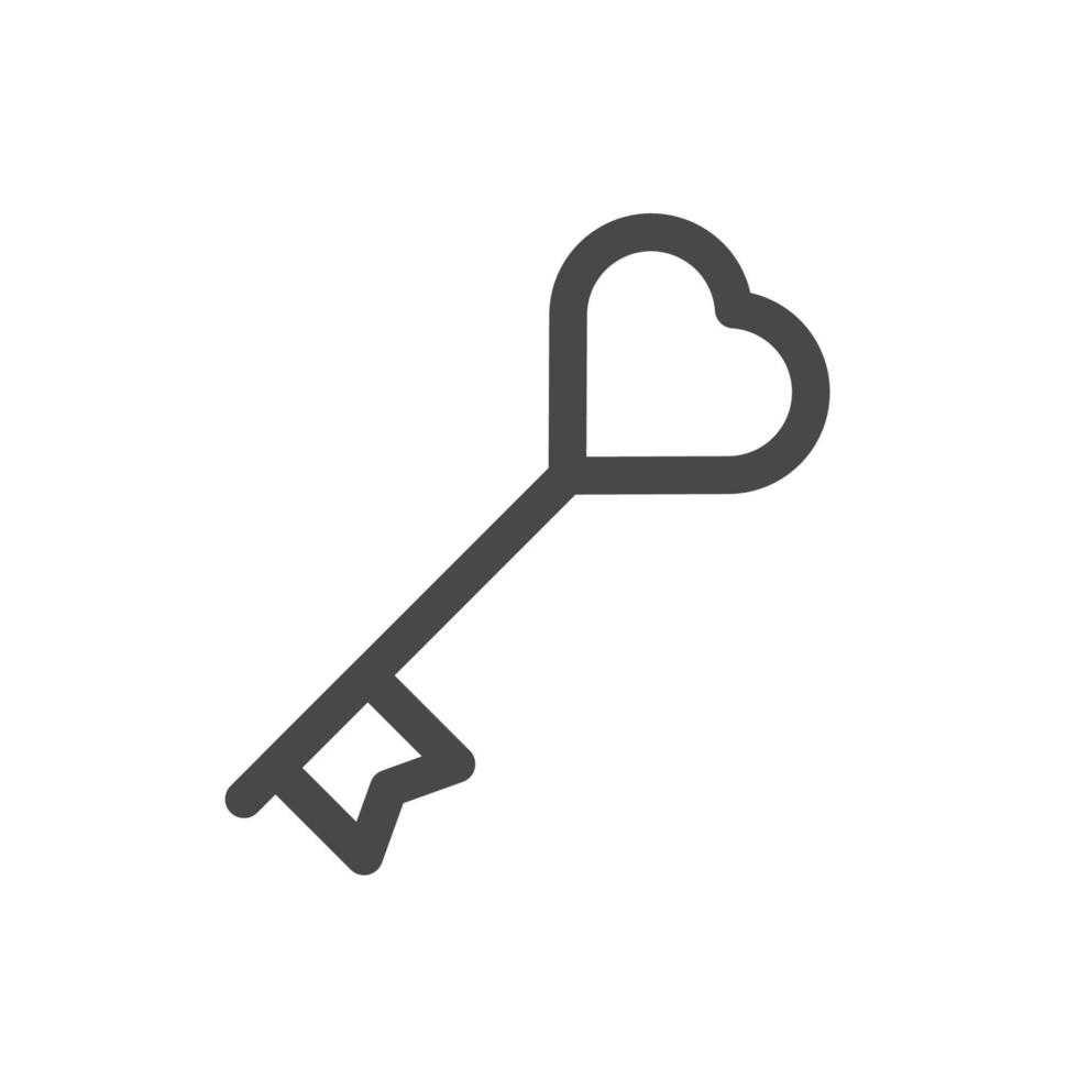 a Key with Heart vector