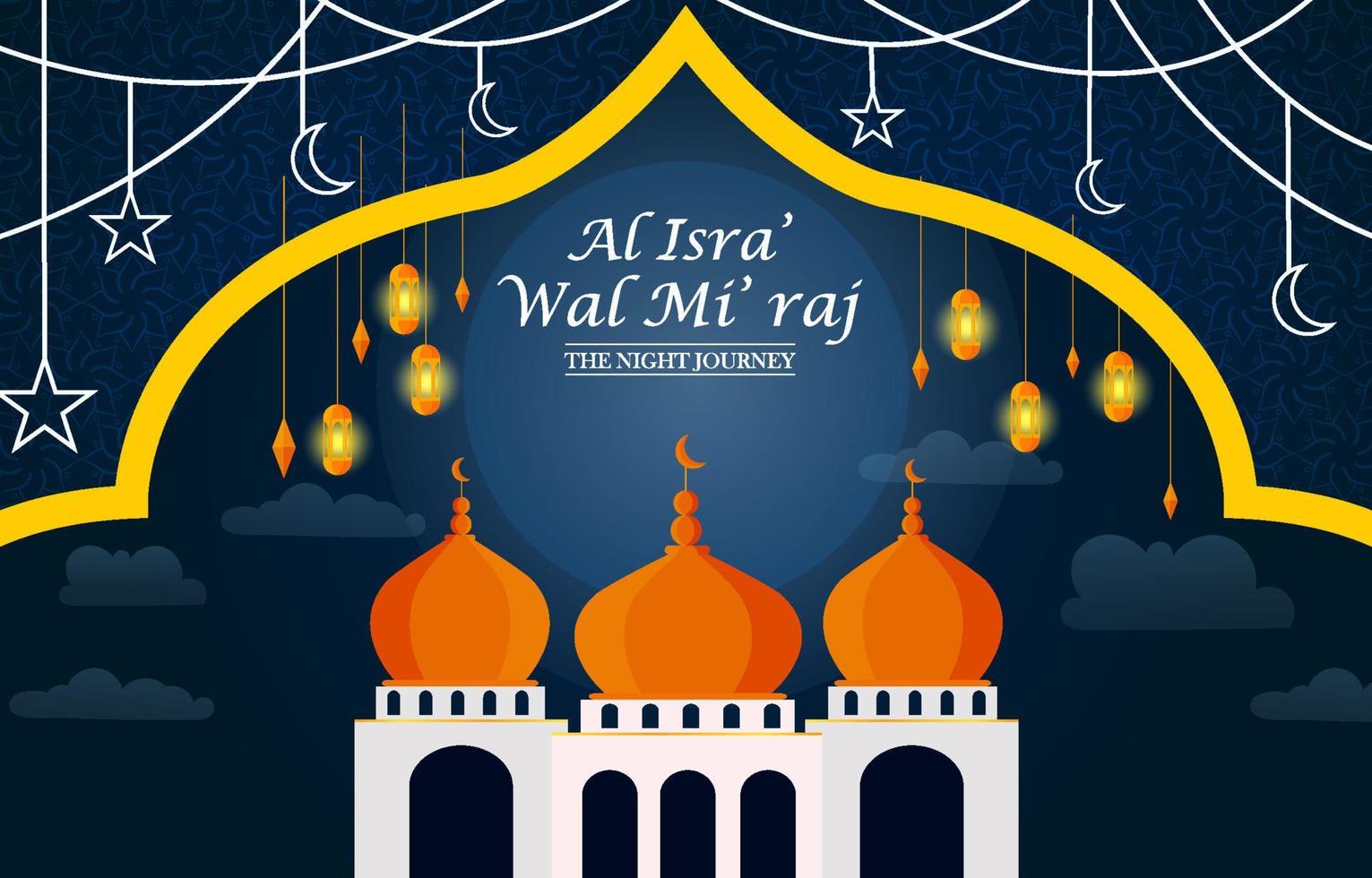 Isra Miraj Background vector