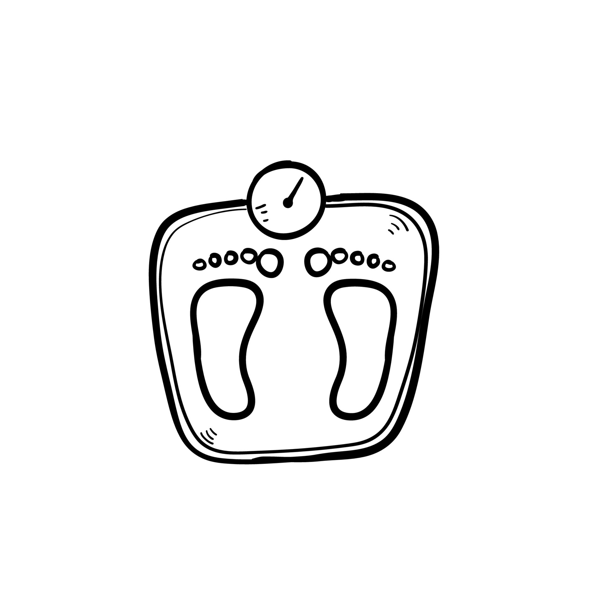 Premium Vector  Weight scale hand drawn outline doodle icon.