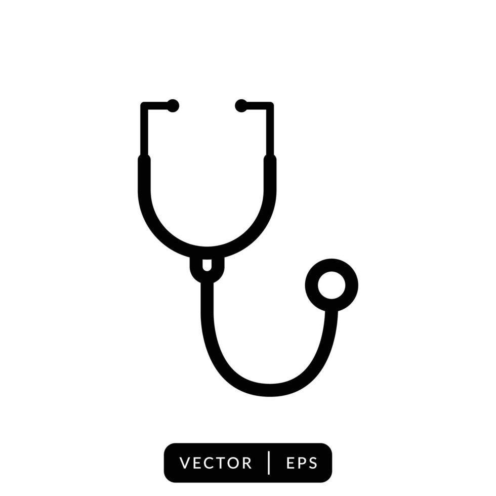 Stethoscope Icon - Medical and Healthcare Sign or Symbol vector