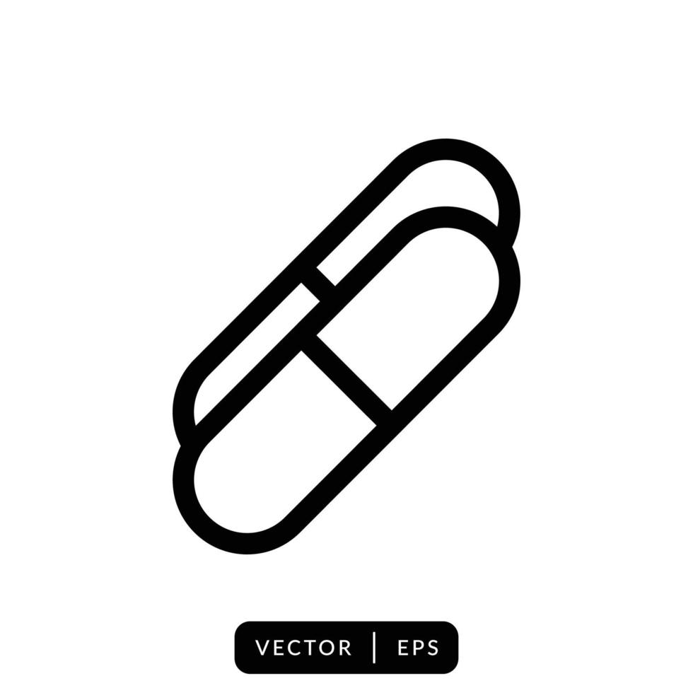 Simple Capsule Icon Vector Design