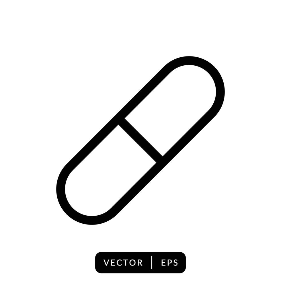 diseño de vector de icono de cápsula simple