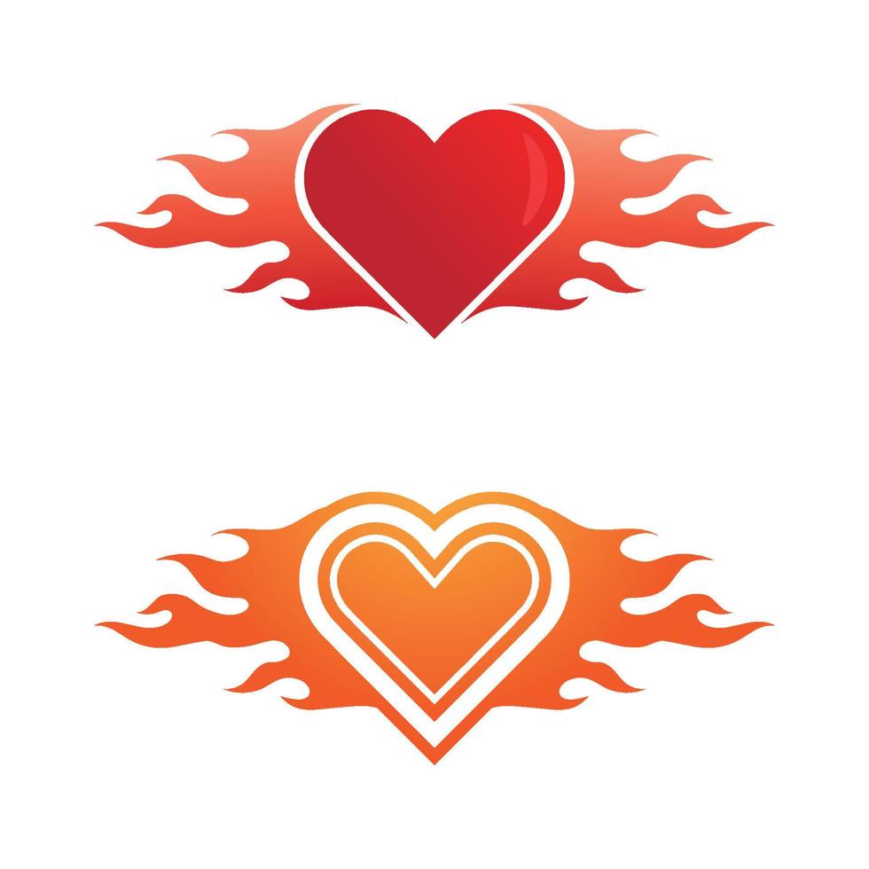 hearts and Beauty Love set Vector illustration design