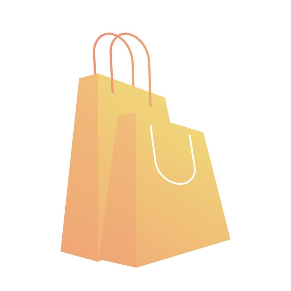 two paper bags illustration vector