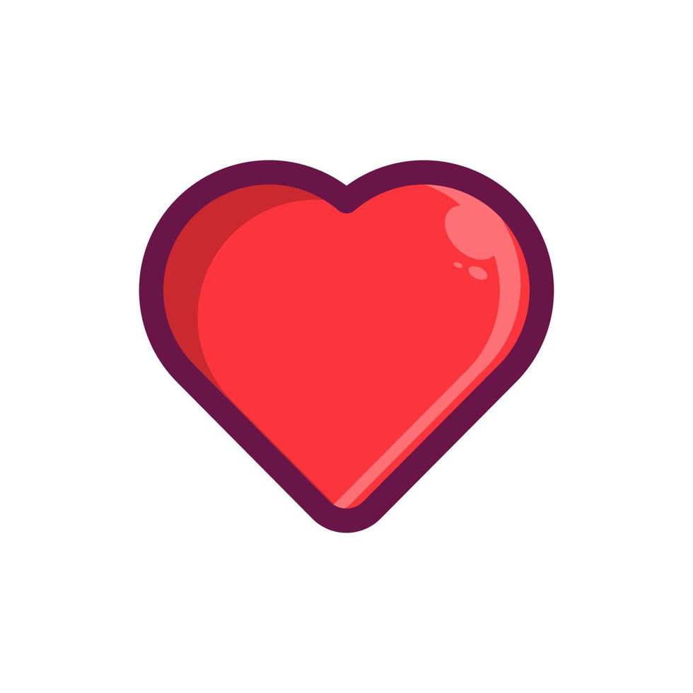 un icono de corazón de San Valentín vector