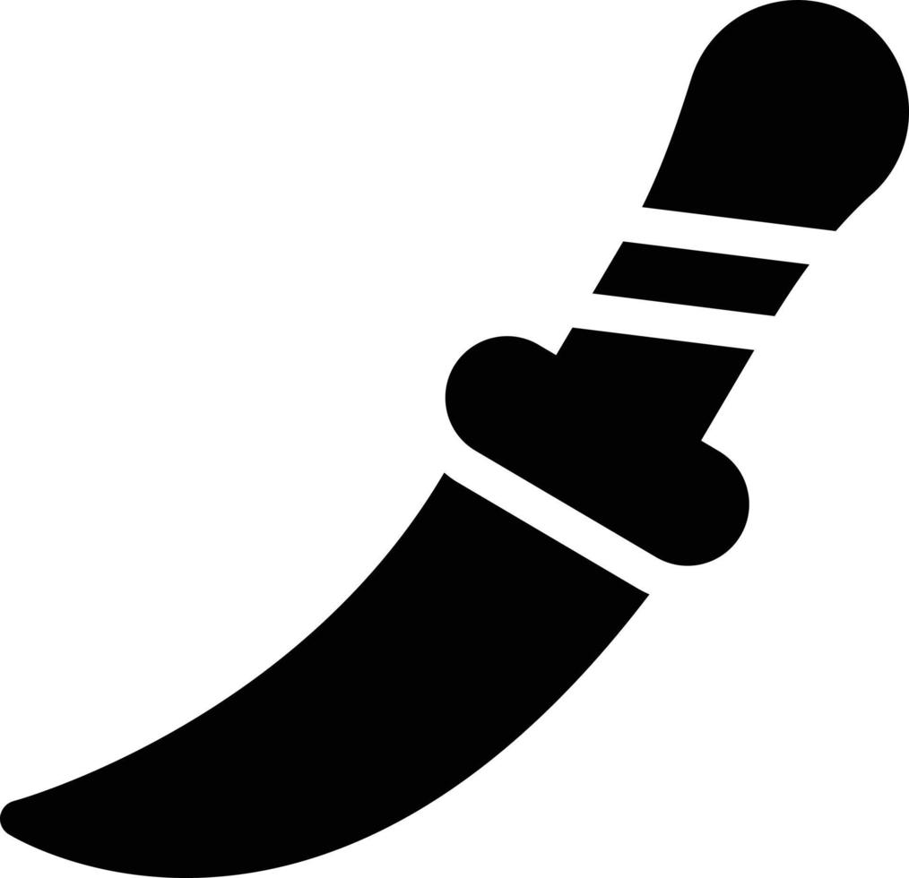 ilustración de vector de cuchillo sobre un fondo. símbolos de primera calidad. icono de vector de glifos para concepto o diseño gráfico.