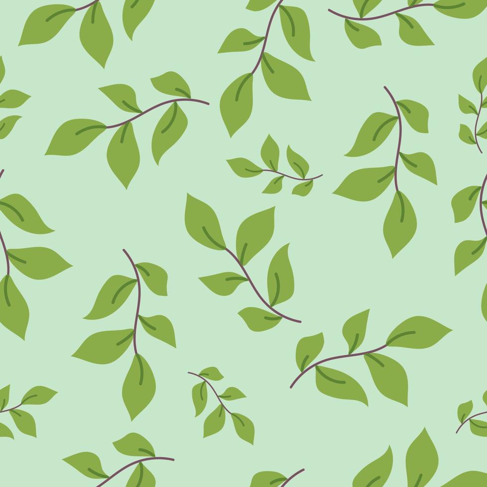 Seamless pattern with plants, leaves, nature. hand drawing. floral background. elegant the template for fashion prints. vector
