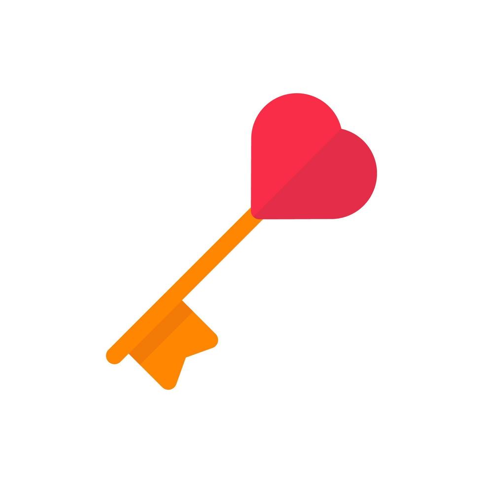 a Key with Heart vector