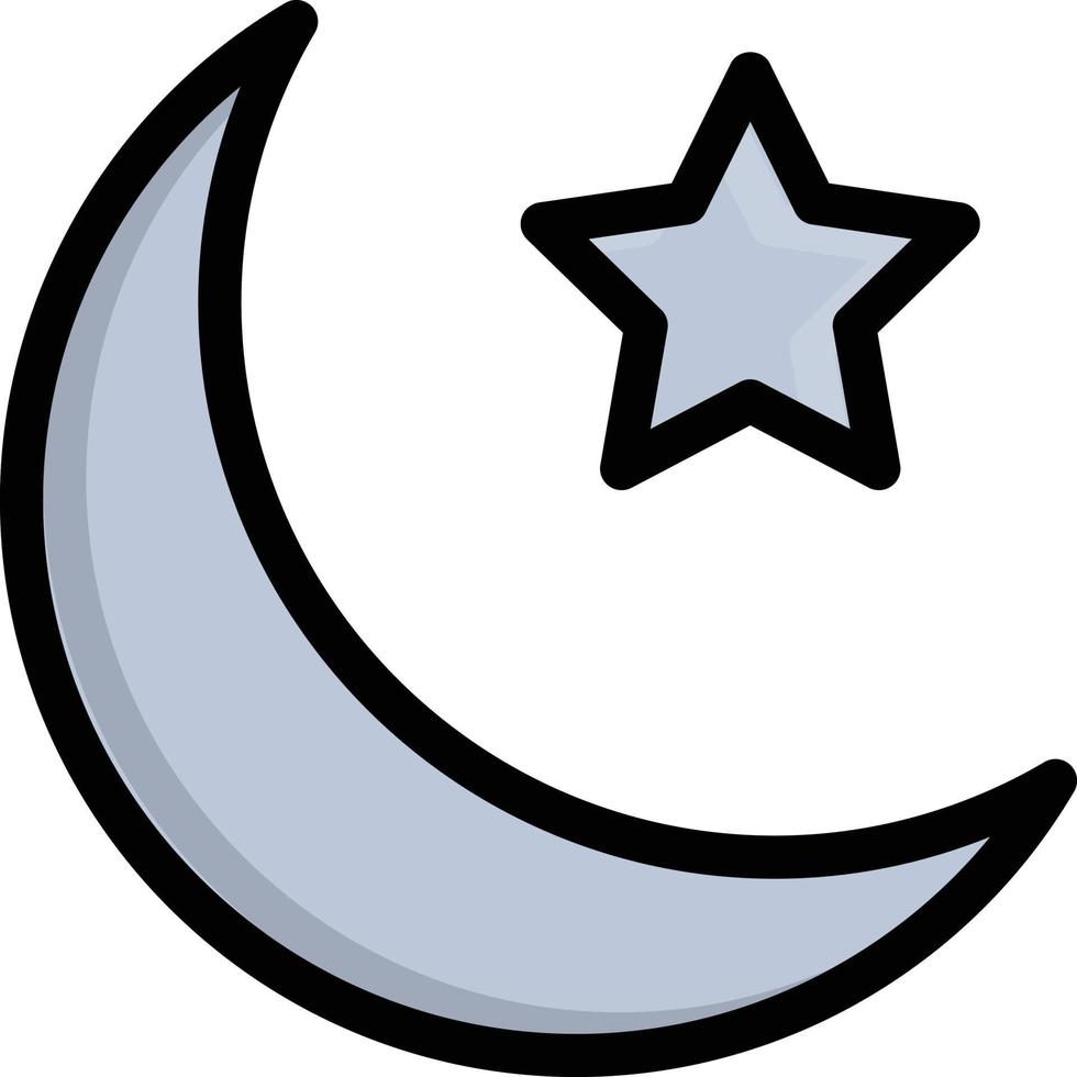 ilustración de vector de luna sobre un fondo. símbolos de primera calidad. icono de vector de glifos para concepto o diseño gráfico.