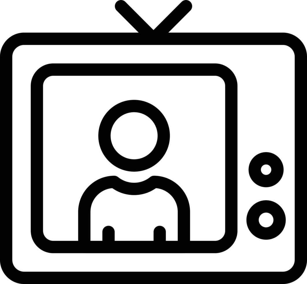ilustración de vector de televisión sobre un fondo. símbolos de primera calidad. iconos vectoriales para concepto o diseño gráfico.