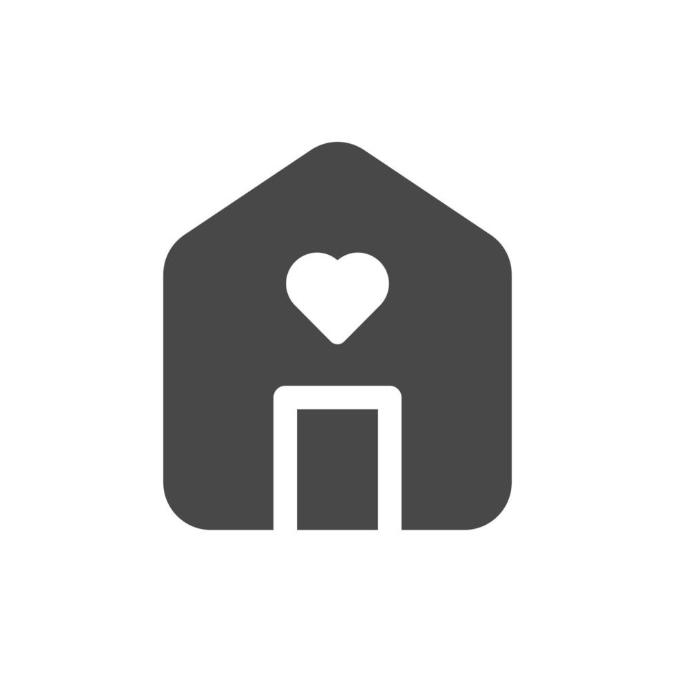 a House with Heart illustration vector