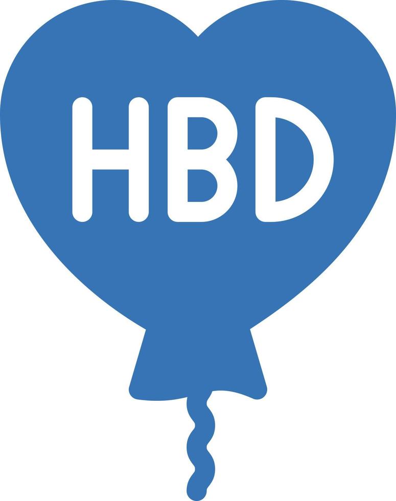 ilustración vectorial hbd sobre un fondo. símbolos de primera calidad. iconos vectoriales para concepto o diseño gráfico. vector