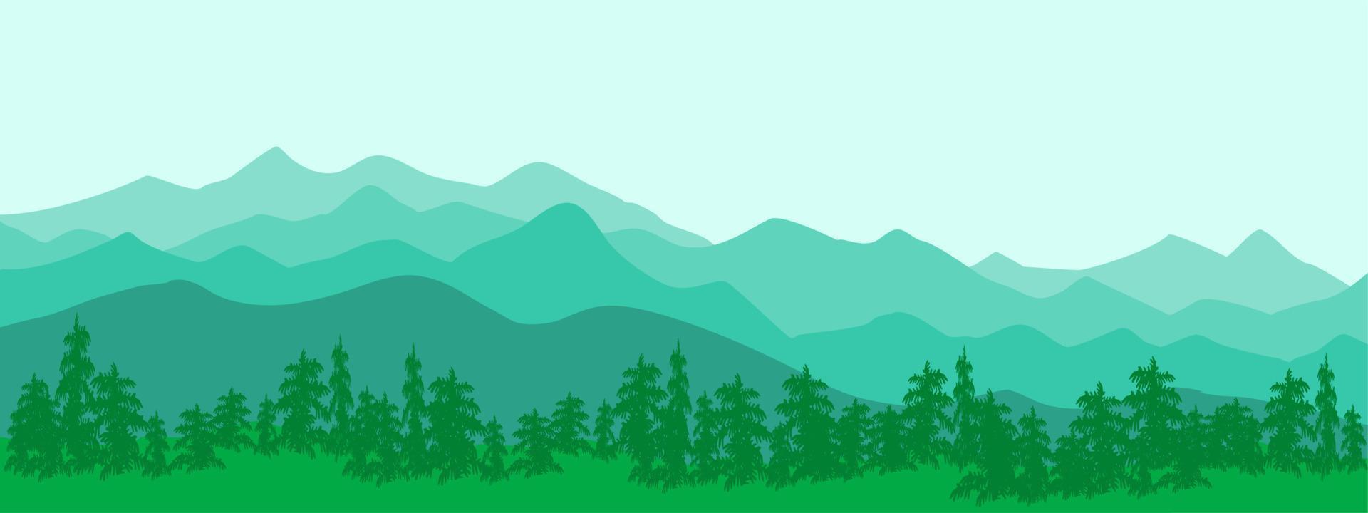 nature mountain ridges landscape vector