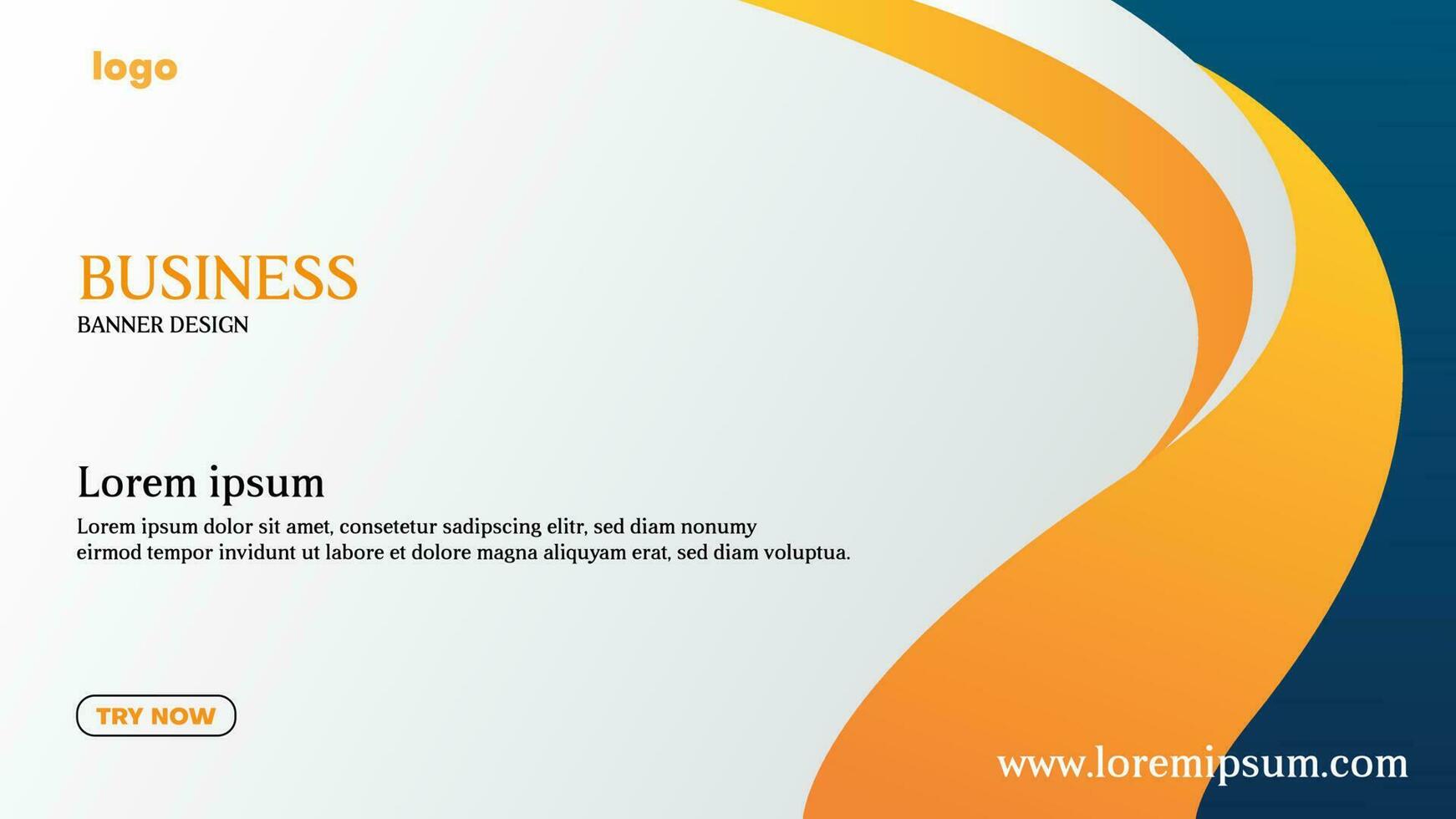 abstract background with blue and orange wave.business vector illustration