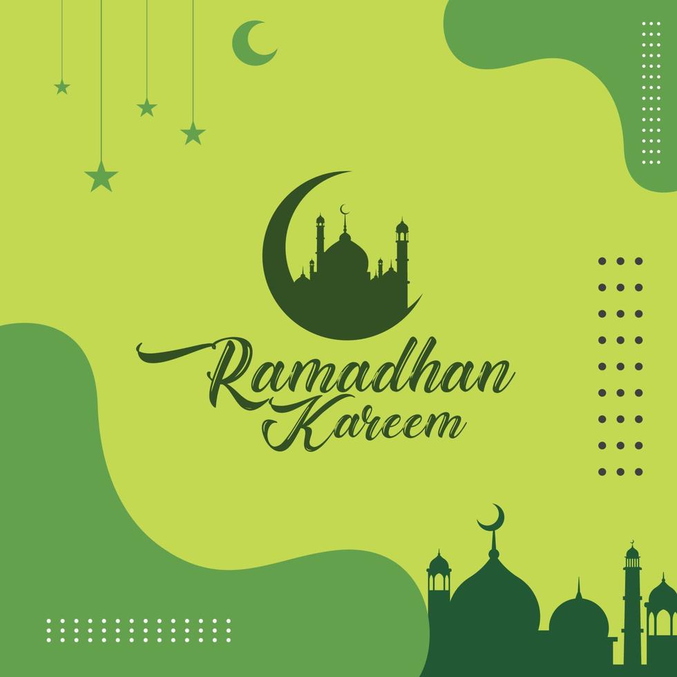 Ramadan background template design, for quotes islamic or brochure. elements of the ramadhan kareem mosque. vector