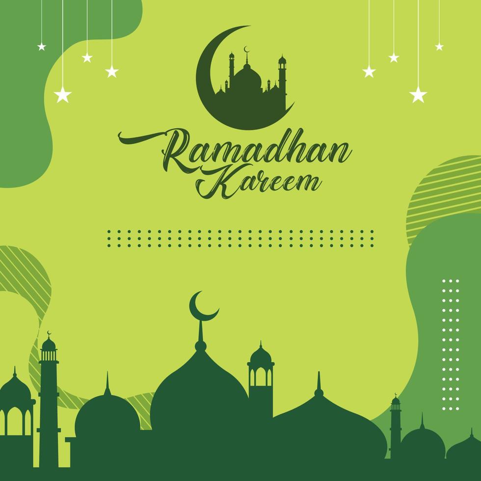 diseño de plantilla de fondo de ramadán, para citas islámicas o folletos. elementos de la mezquita ramadhan kareem. vector