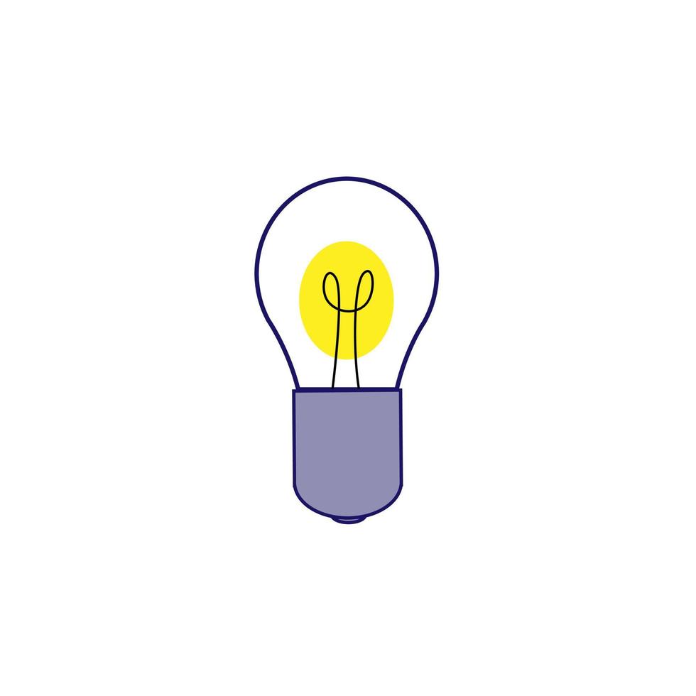 vector graphics of light bulb idea design. abstract design with line art. light bulb icon. symbol of ideas and energy
