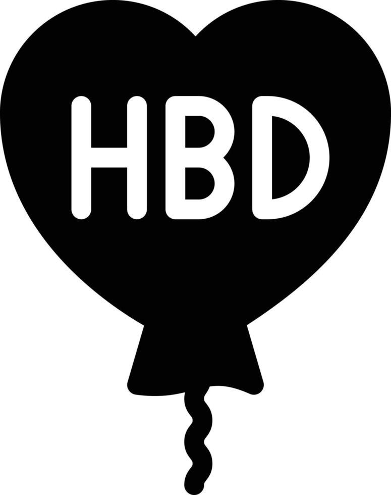 hbd  Vector illustration on a background. Premium quality symbols. Vector icons for concept or graphic design.