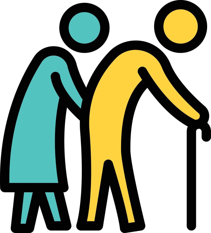 old couple Vector illustration on a background. Premium quality symbols. Vector icons for concept or graphic design.
