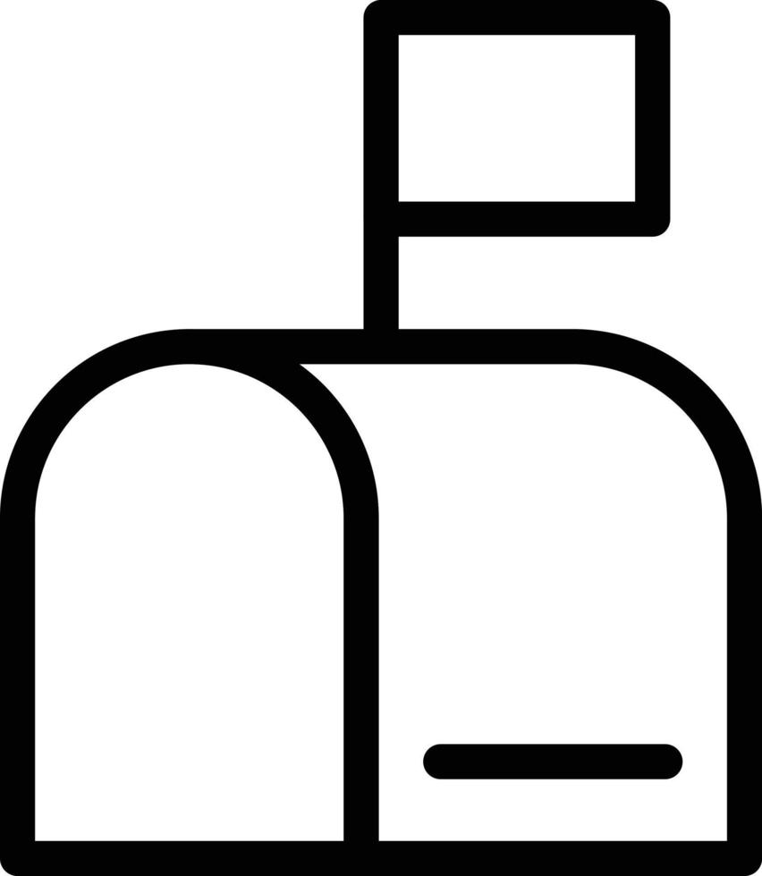 Ilustración de vector de buzón sobre un fondo. símbolos de primera calidad. iconos vectoriales para concepto o diseño gráfico.