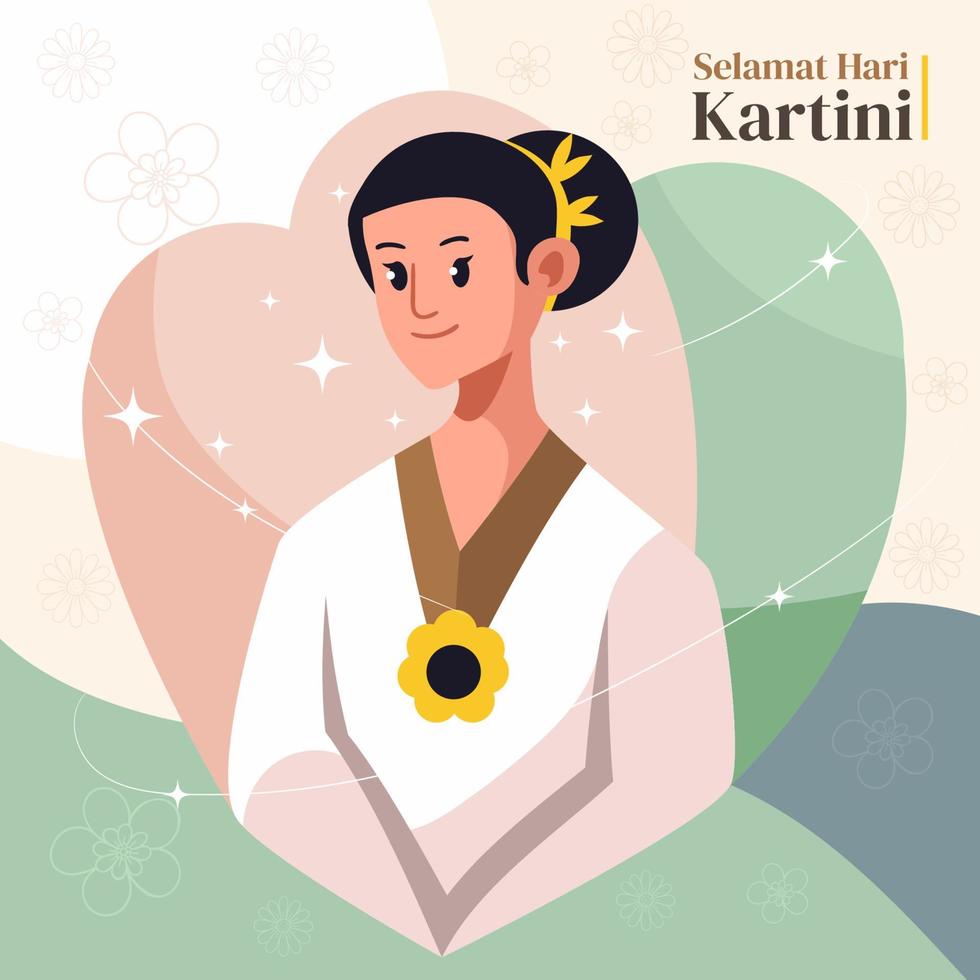 Simply Beauty Kartini Day Festivity Concept vector