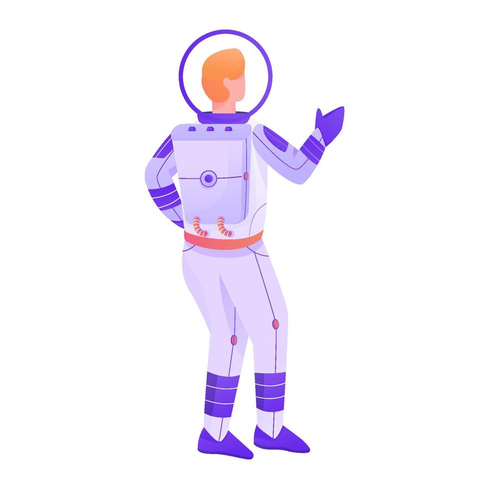 explicando la ilustración del astronauta vector