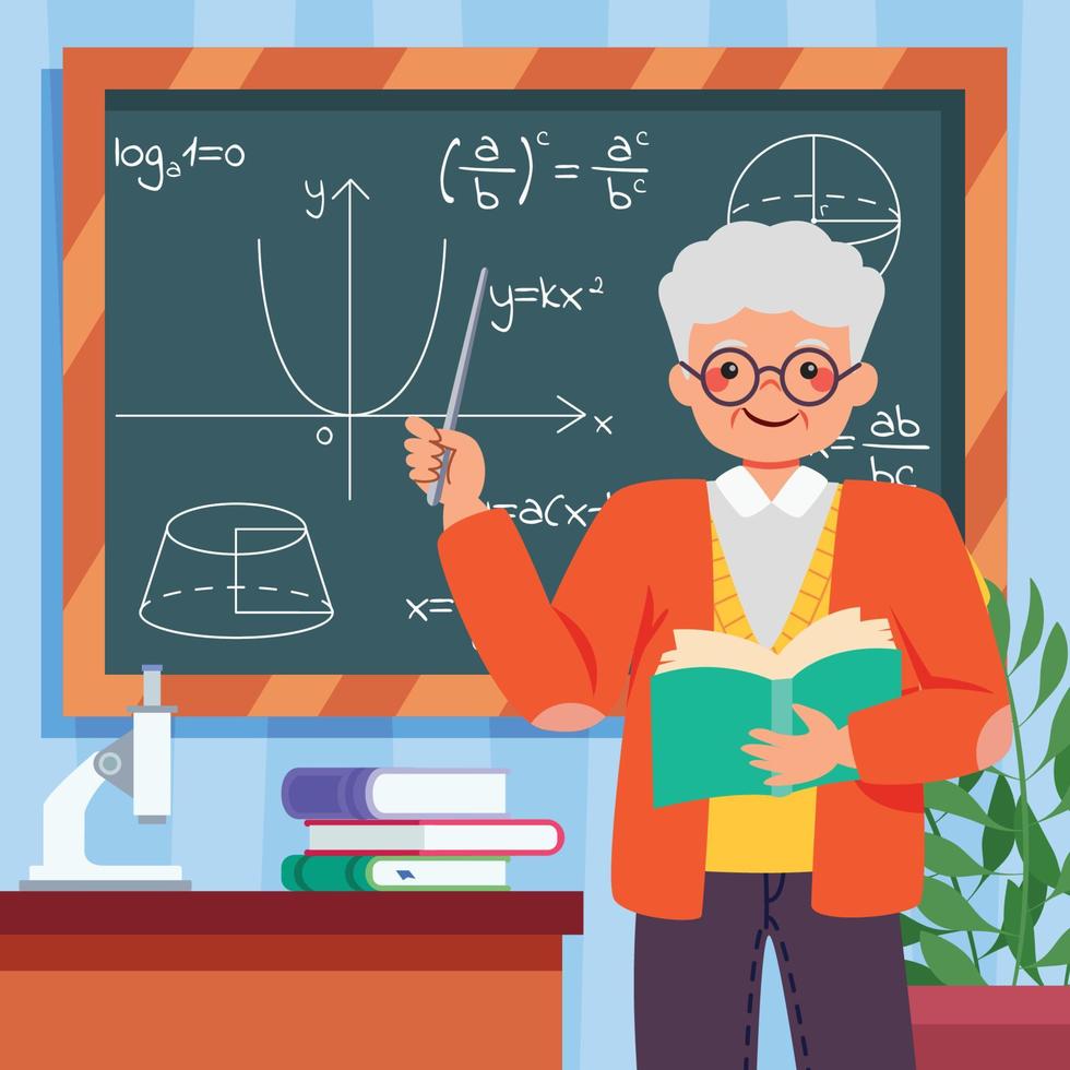 Professor Teaching in College vector
