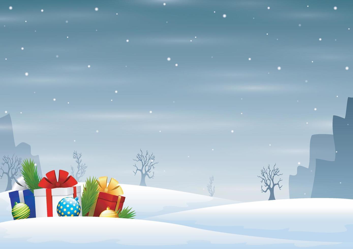 Christmas holiday background with colorful gift boxes vector