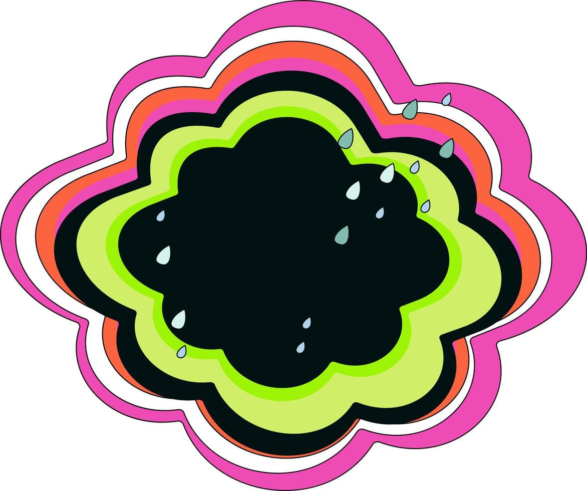 Rain cloud comic vector