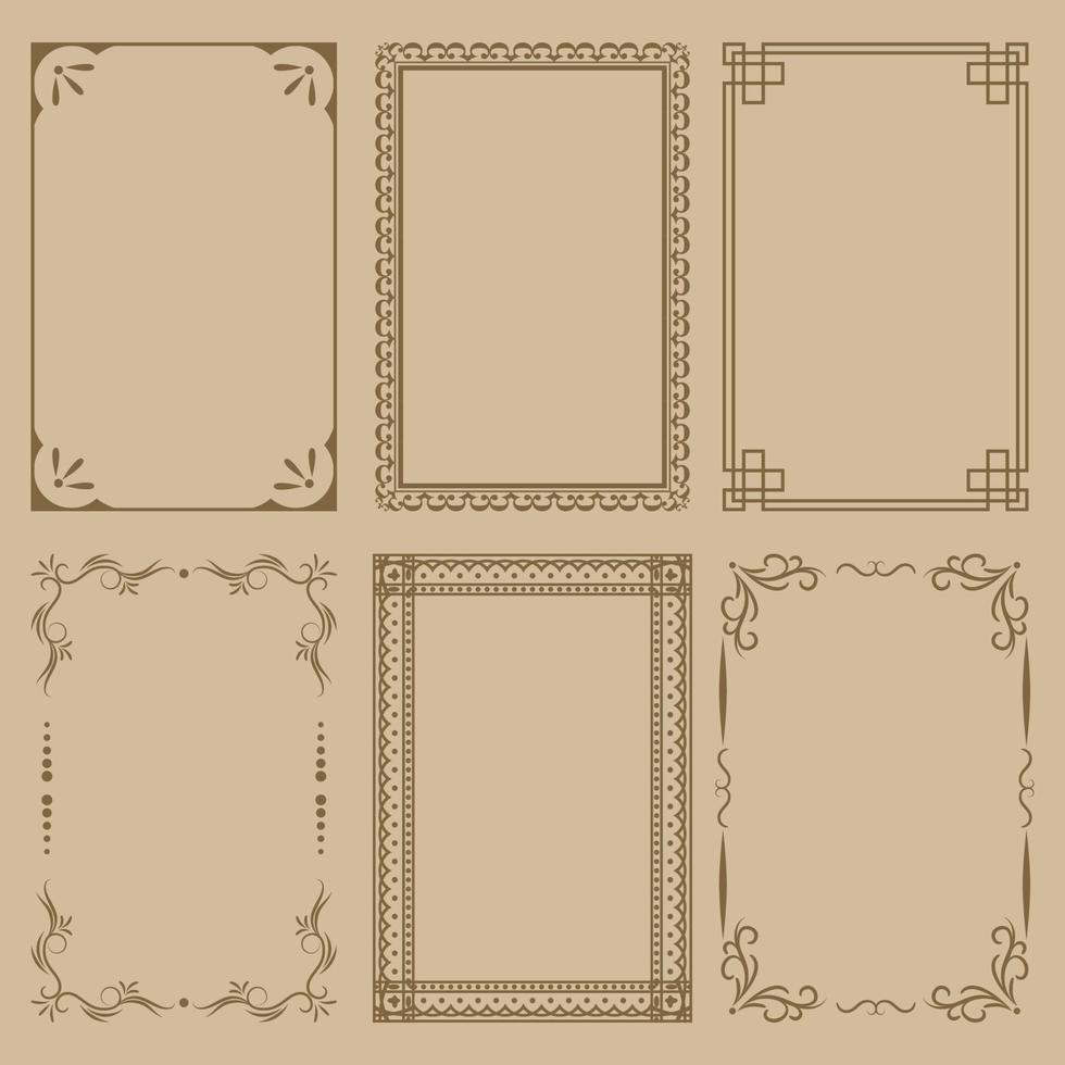 Decorative Vintage Frame Set vector