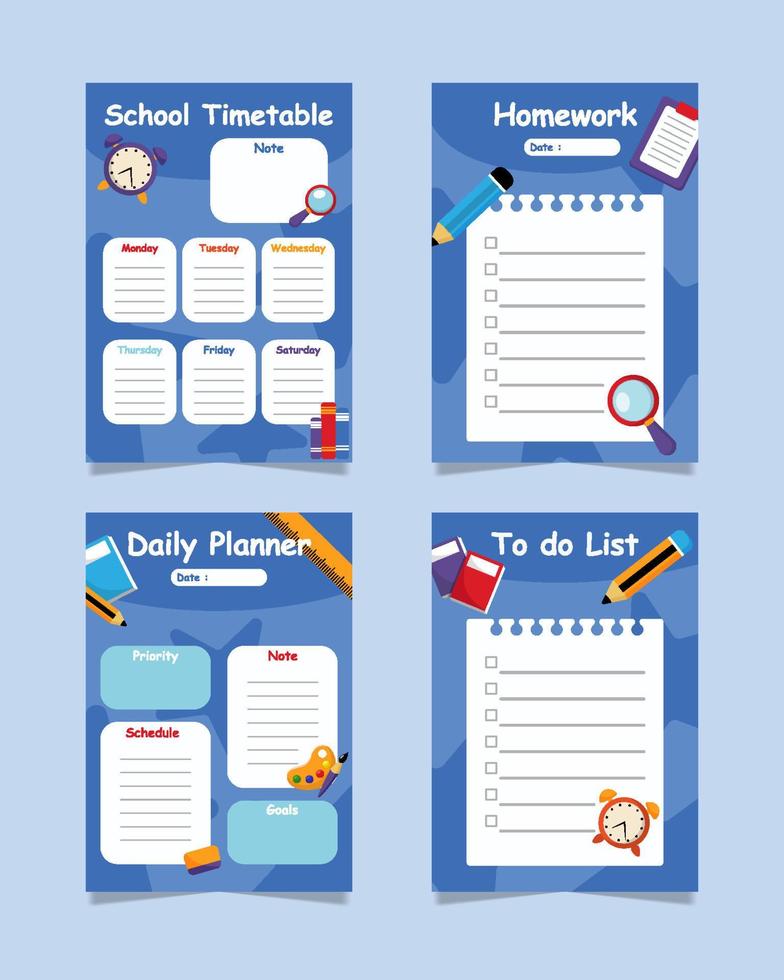 School Journal Template Concept vector