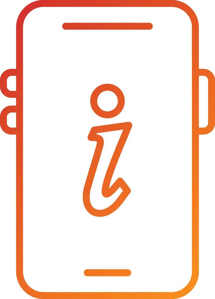 Mobile Info Icon Style vector