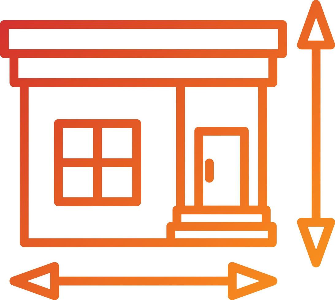 House Measurement Icon Style vector