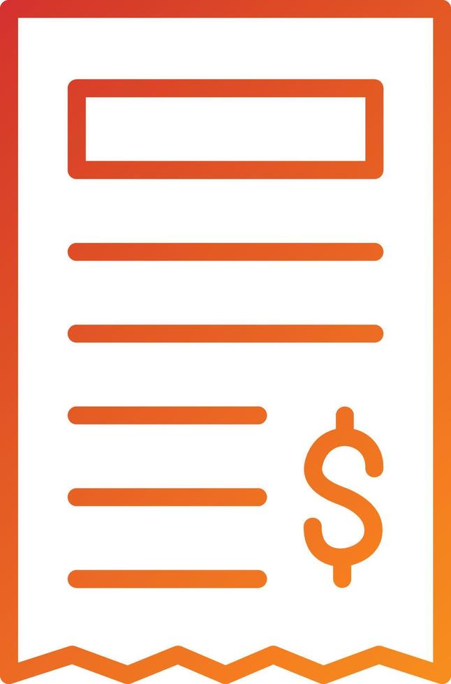 Receipt Icon Style vector