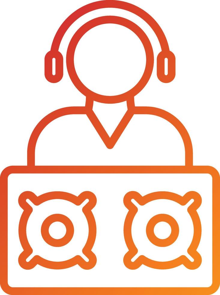 DJ Icon Style vector