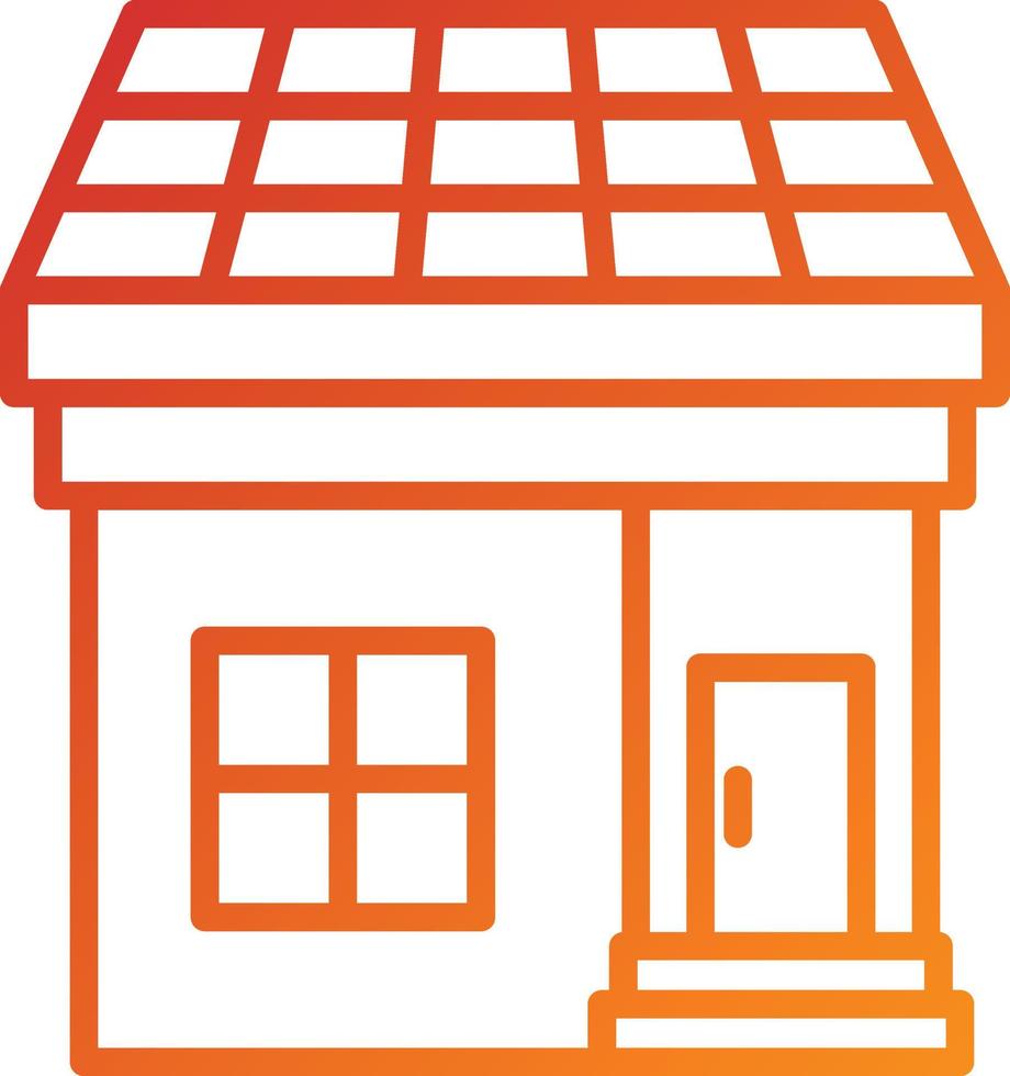 Solar House Icon Style vector