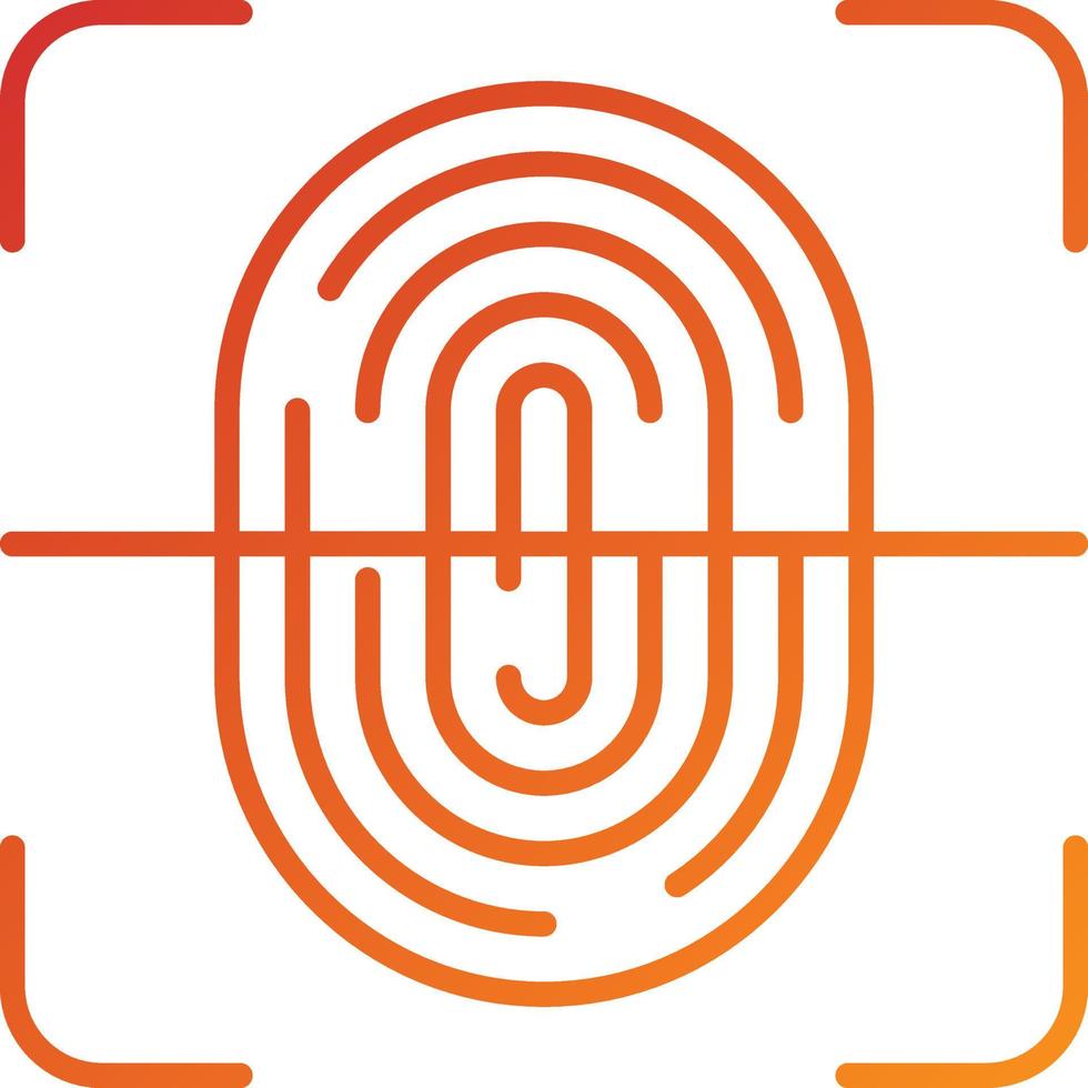 Fingerprint Scan Icon Style vector