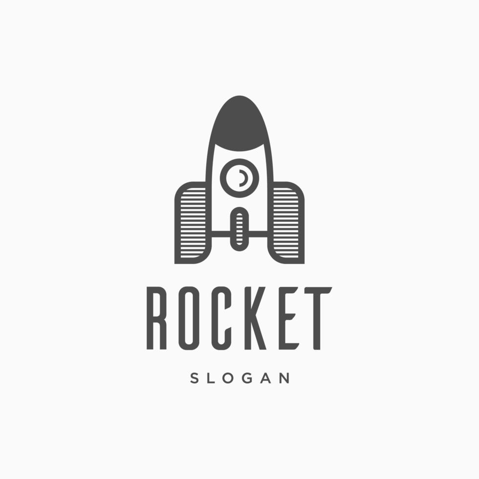 Rocket logo icon design template vector