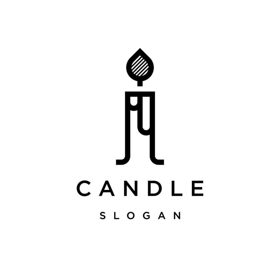 Candle logo icon design template vector