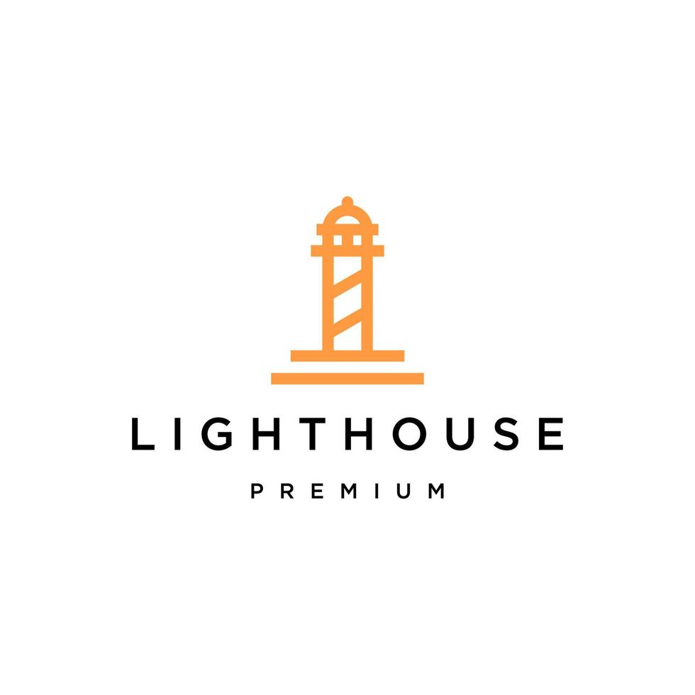 Lighthouse logo icon design template vector