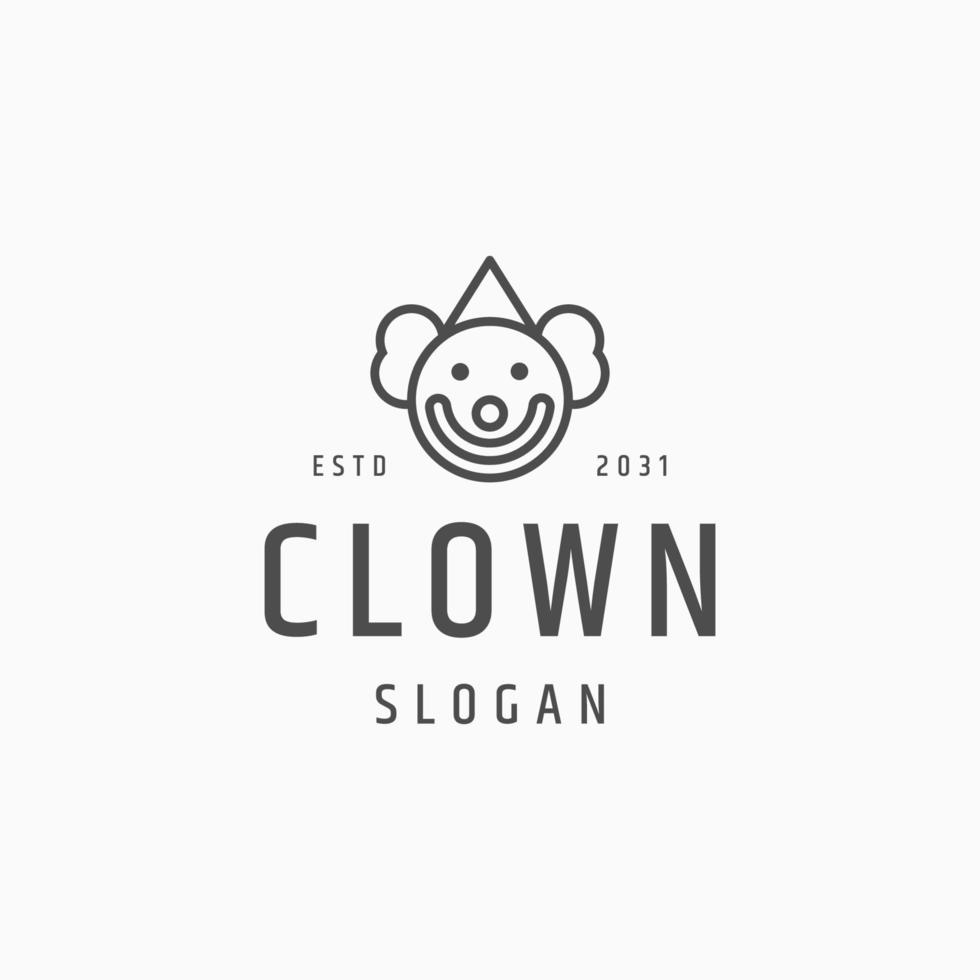 Clown logo icon design template vector